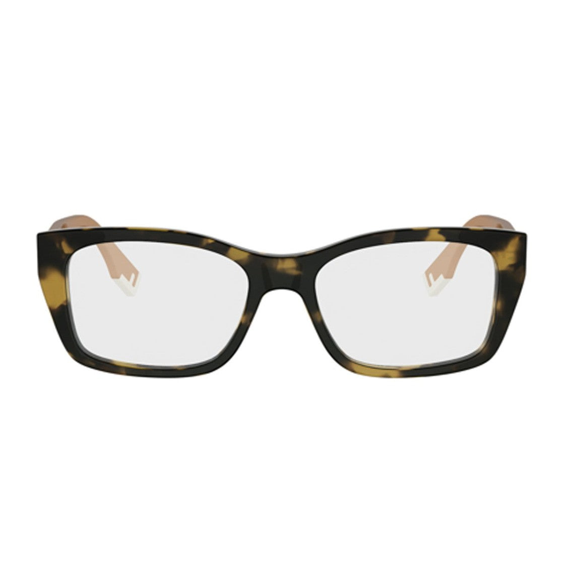 Fendi Havana Way Acetate Rectangular Sunglasses