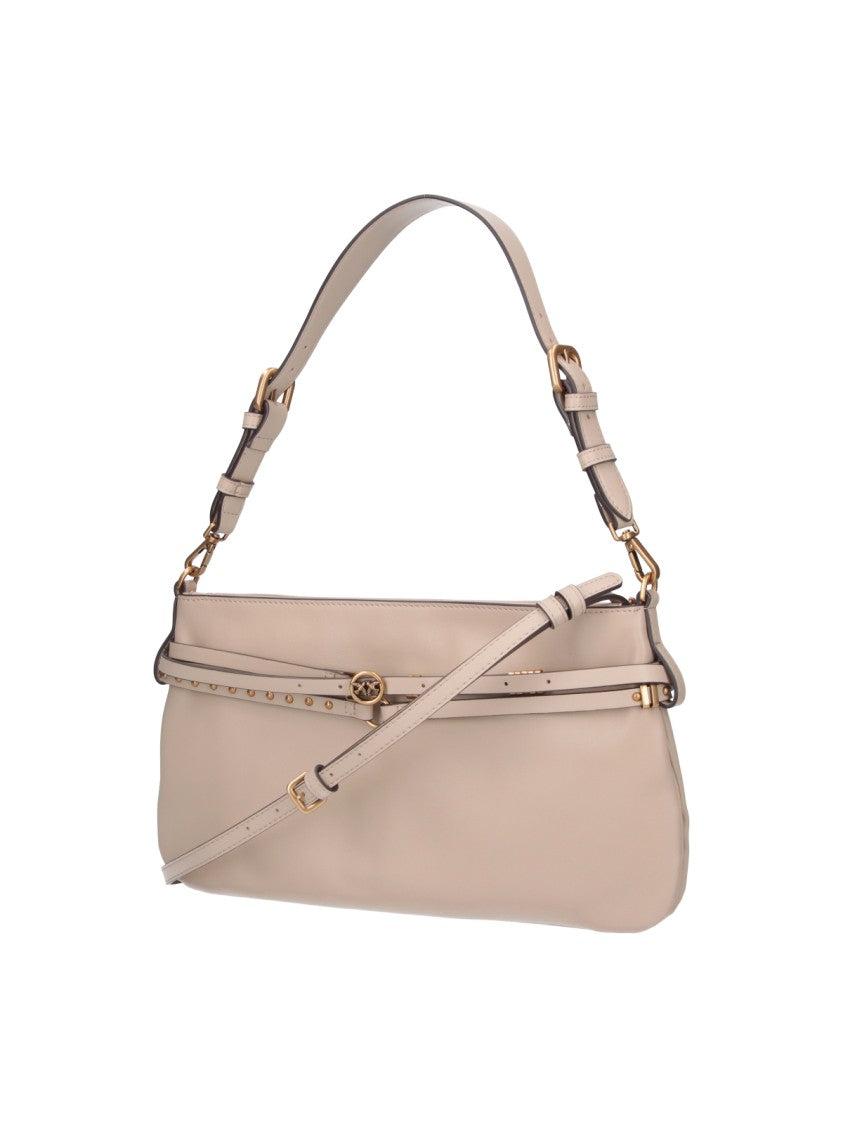 Pinko Beige Medium Belt Shoulder Bag