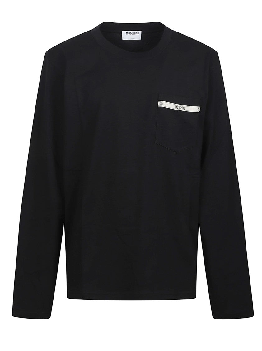 Moschino Long Sleeve Label Cotton T-Shirt