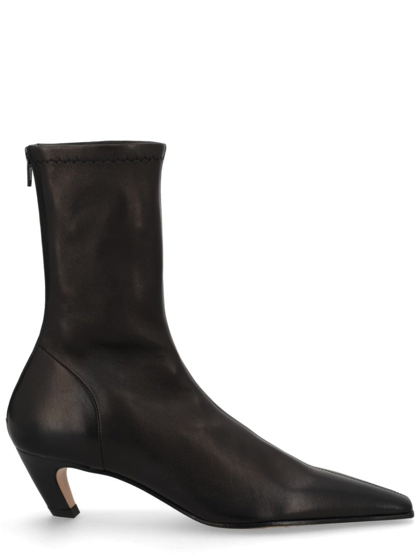Khaite Arizona Pointed Toe Curved Heel Boots
