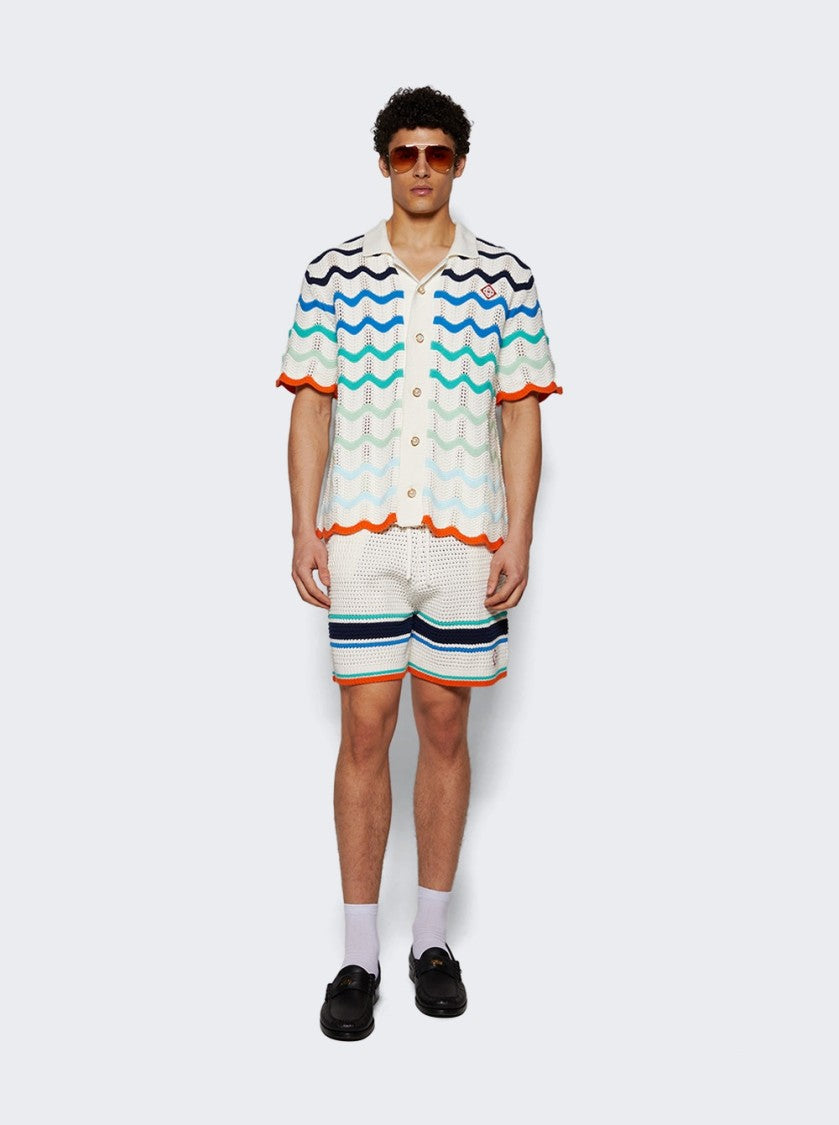 Casablanca Gradient Wave Texture Shirt Multicolor