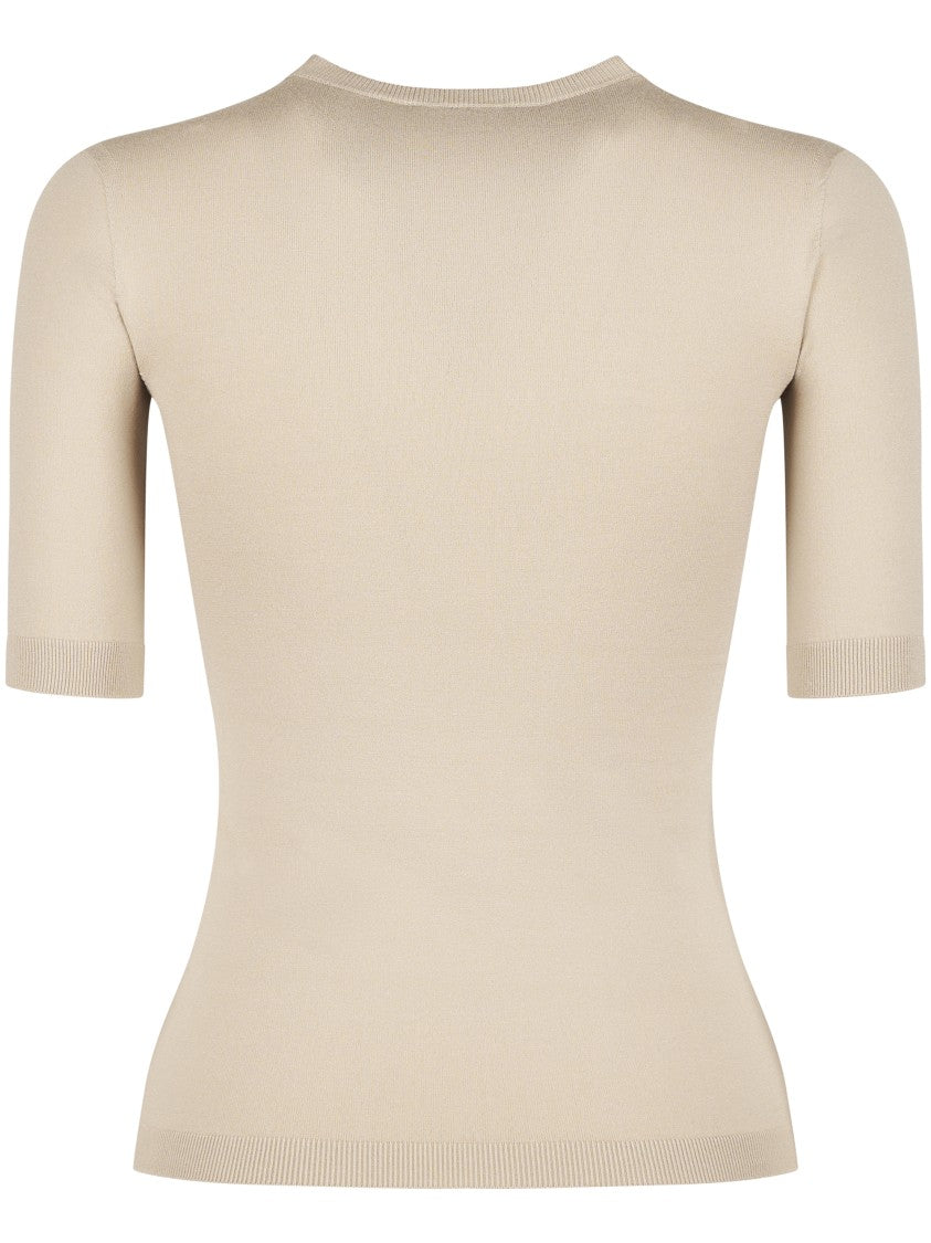Max Mara Fitted Short-Sleeve Top