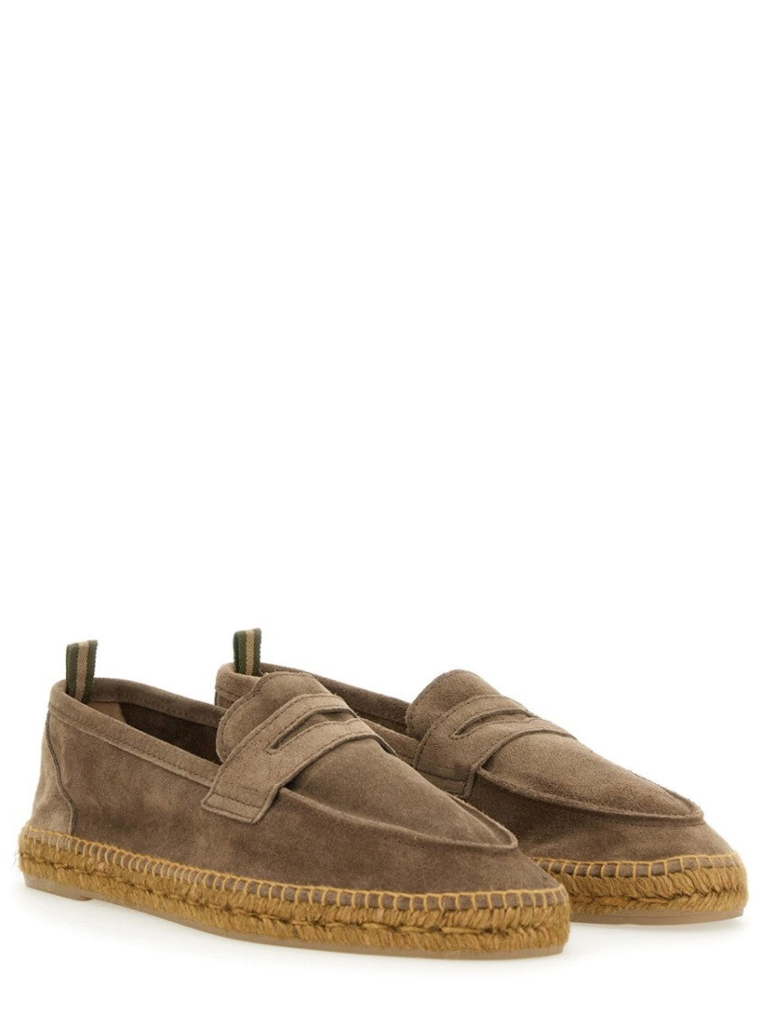 Castaner Brown Nacho Suede Woven Loafers