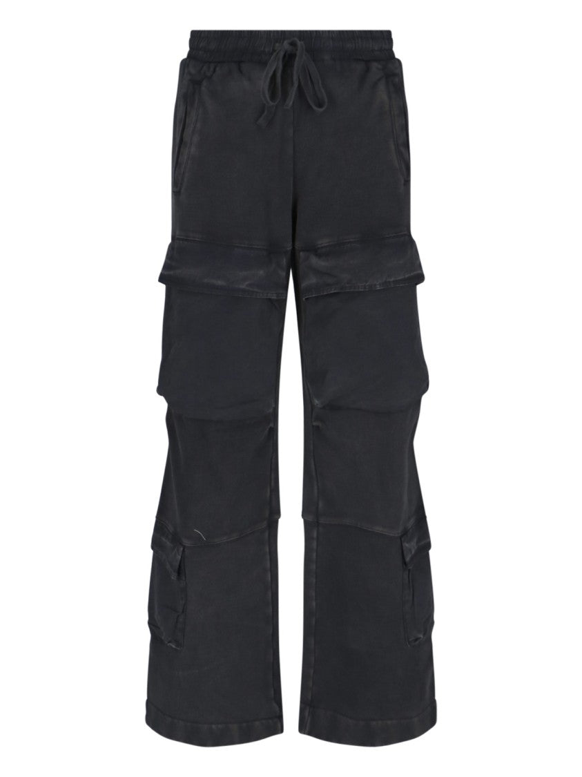 Entire Studios Black Cargo Sweatpants With Drawstring