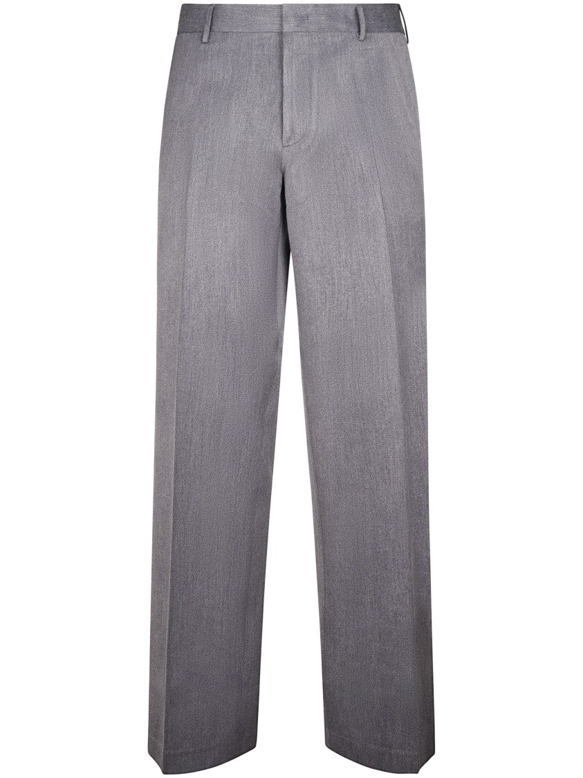 Cellar Door Straight-Leg Tailored Trousers With Textured Finish