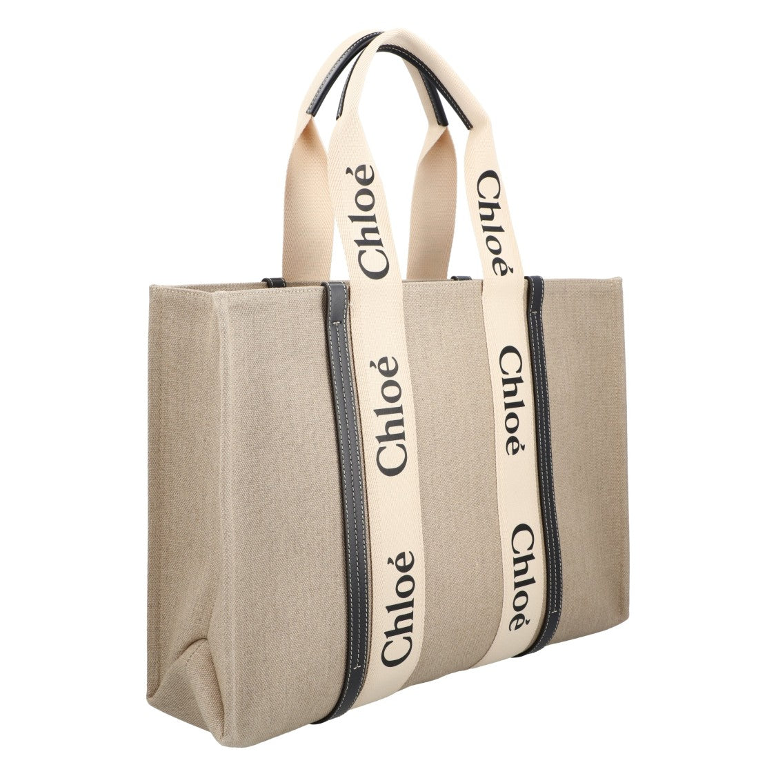 Chloé Large Woody Tote Bag Black