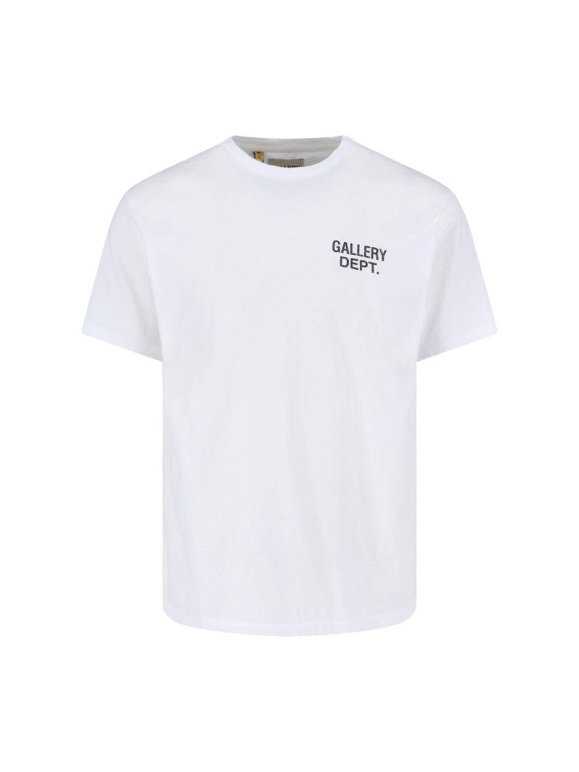 Gallery Dept. White Contrasting Logo Cotton T-Shirt
