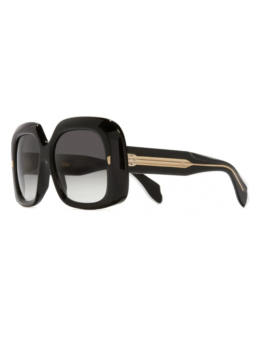 Cutler And Gross Oversized Black Square Frame Sunglasses With Glossy Finish