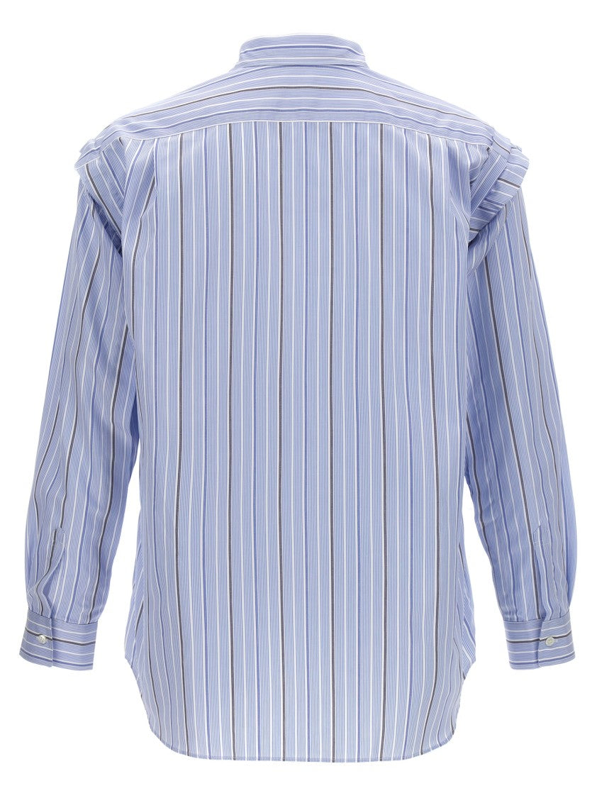 Comme Des Garçons Unfinished Cotton Striped Shirt
