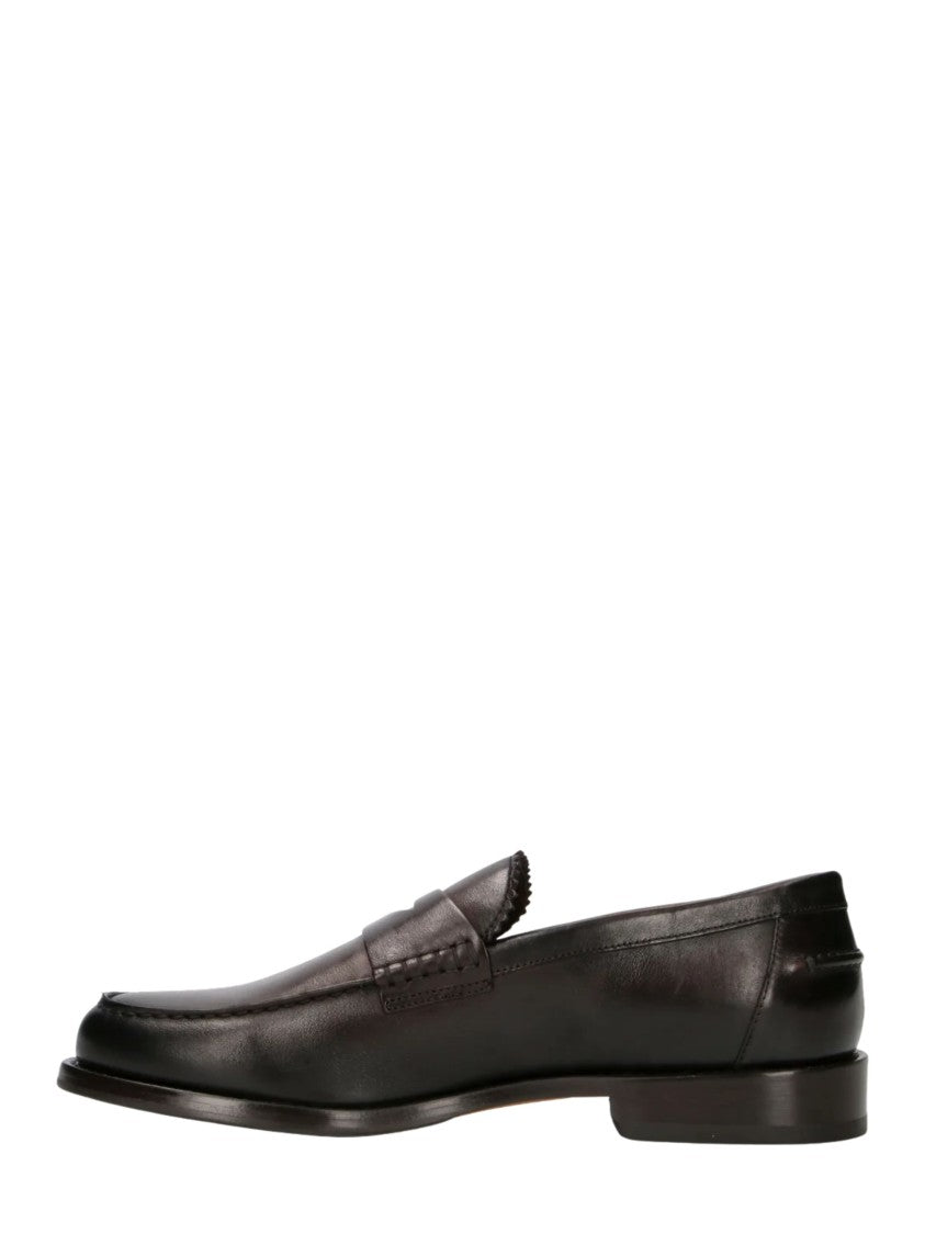 Doucal's Polished Leather Penny Loafer Loafers