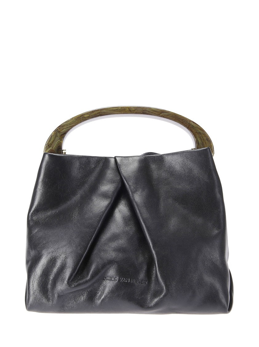 Dries Van Noten Twisted Design Top Handle Handbag