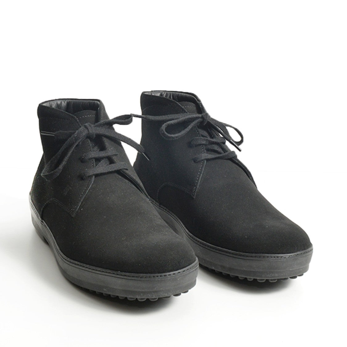 Tod's Black Gommino Suede Winter Ankle Boot