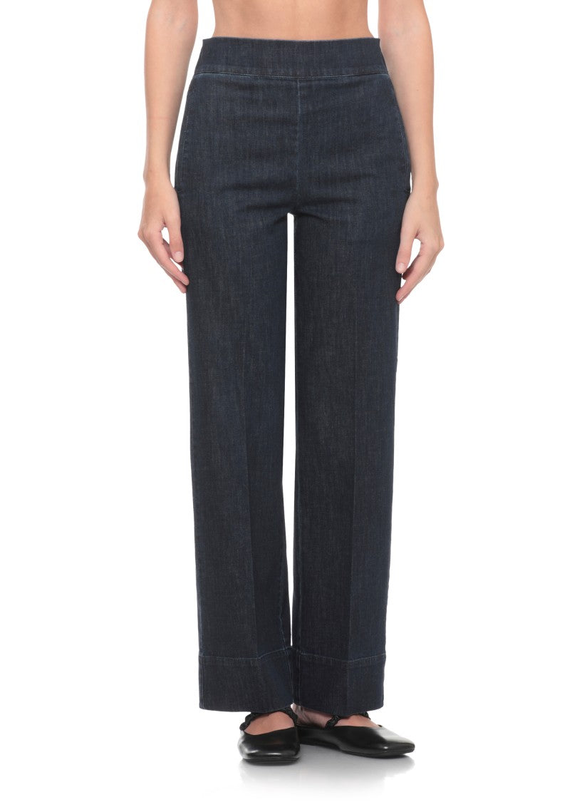 Cigala's Blue Elastic Waist Cotton Jeans