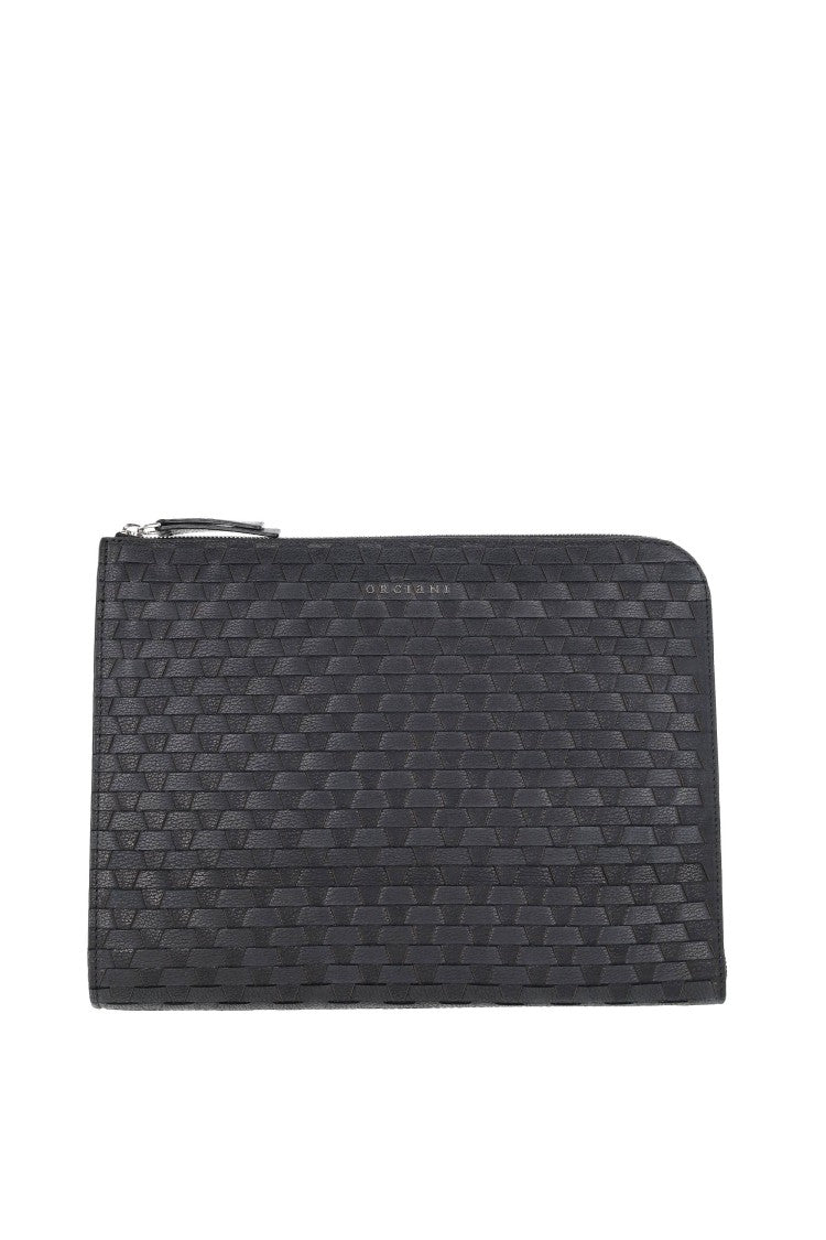 Orciani Woven Leather Document Holder