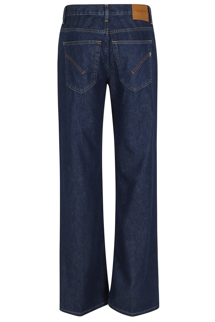 Dondup Blue Jacklyn Straight-Leg Cotton Jeans