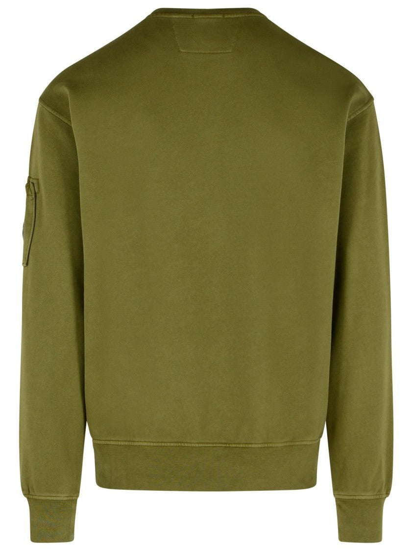 C.P. Company Brushed' Green Cotton Sweatshirt