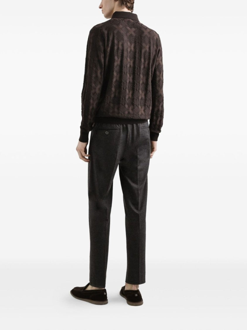 Dolce & Gabbana Tailored Grey Virgin Wool Cigarette Trousers