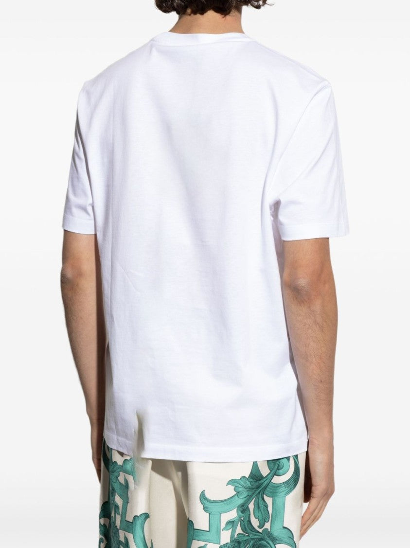 Versace White Intricate Graphic Print Crew Neck T-Shirt