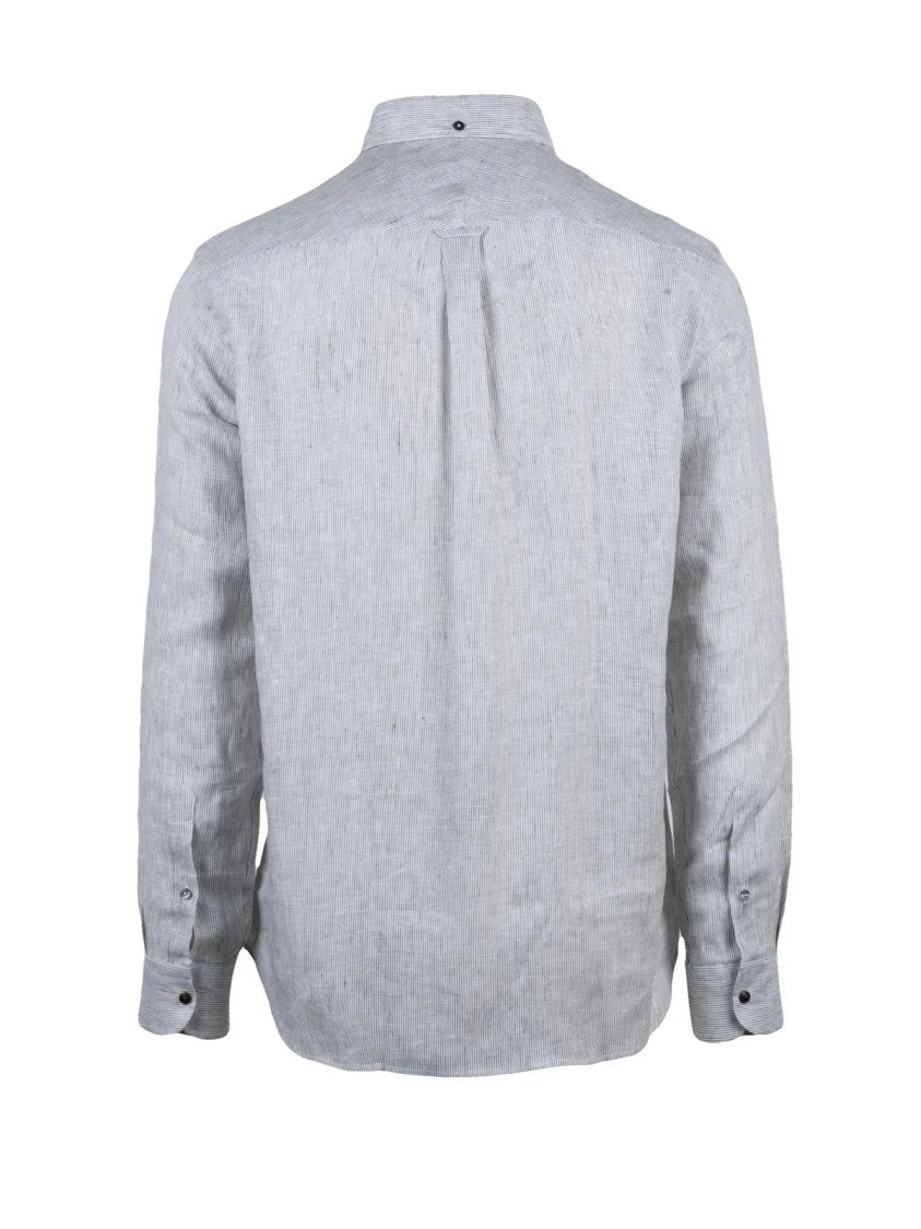 Deuxieme Grey Linen Men Shirt
