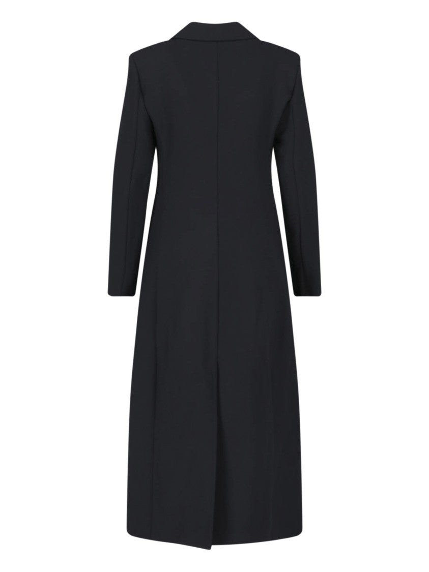 Jil Sander Black Single-Breasted Virgin Wool Coat