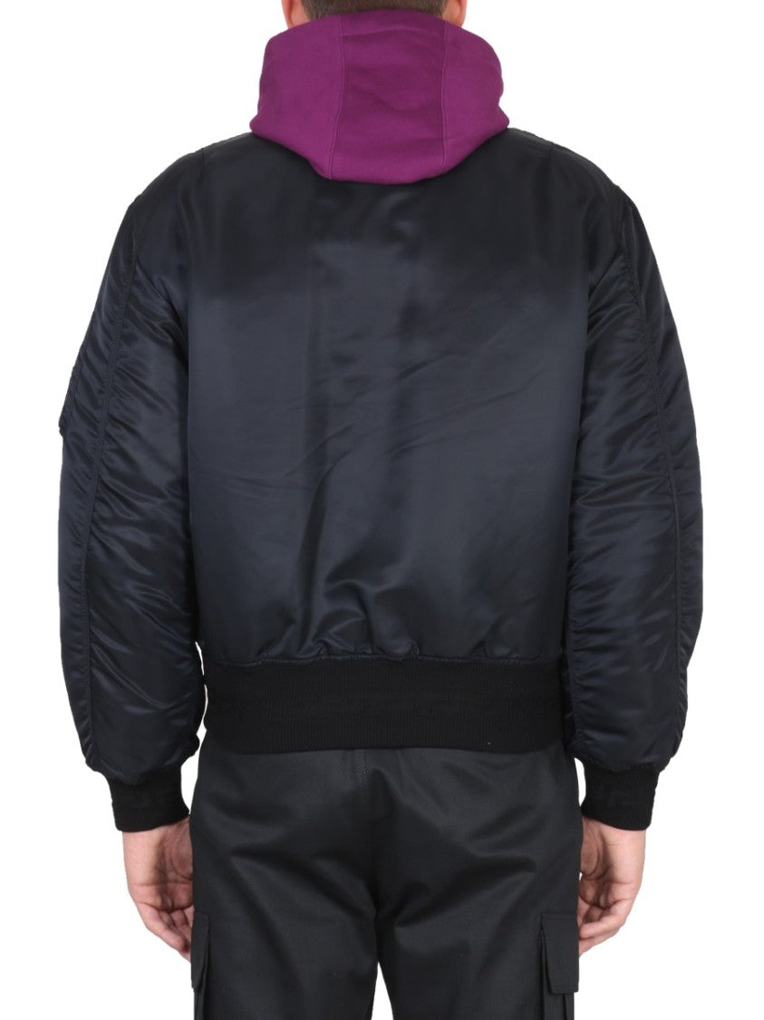 Versace Bomber Jacket With Applied Logo
