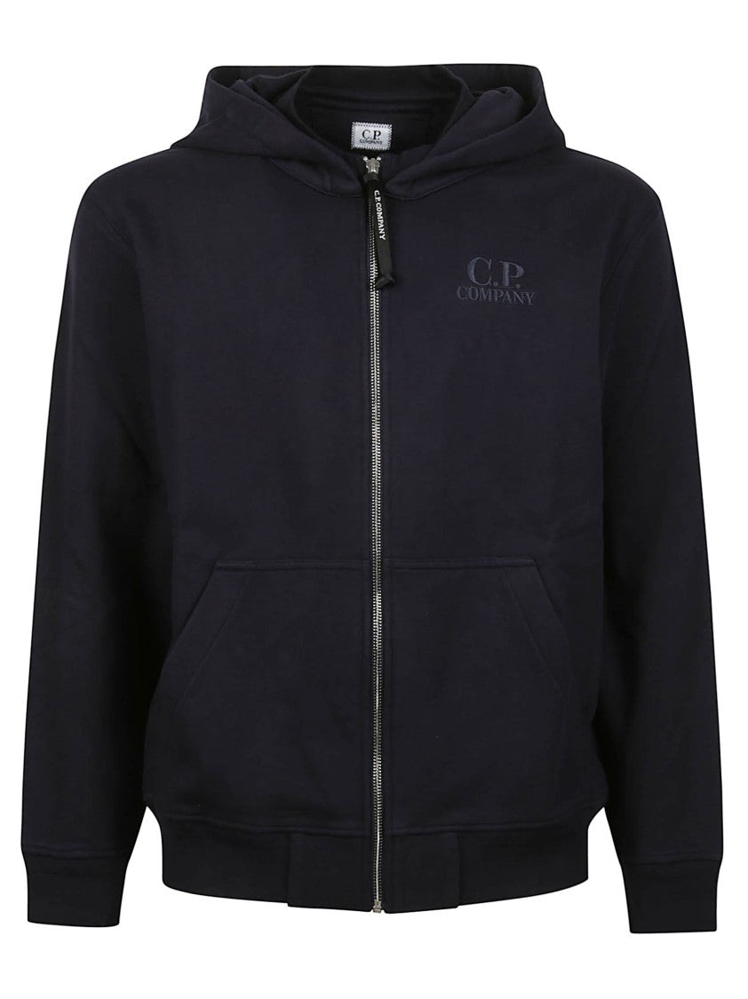 C.P. Company Diagonal Full Zip Cotton Hoodie
