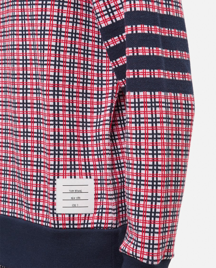Thom Browne 4 Bar Cotton Crewneck Sweatshirt