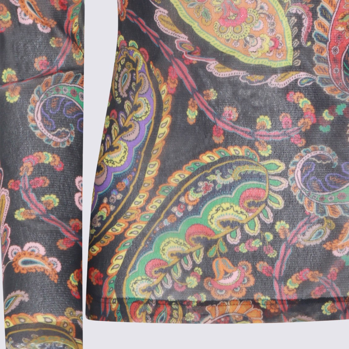Etro Multicolor Printed Long-Sleeve Top