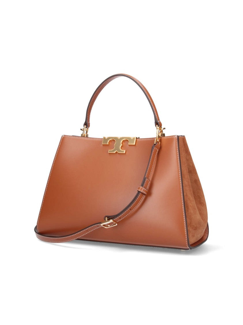 Tory Burch "Eleonor" Large Shoulder Bag, In Brown Leather