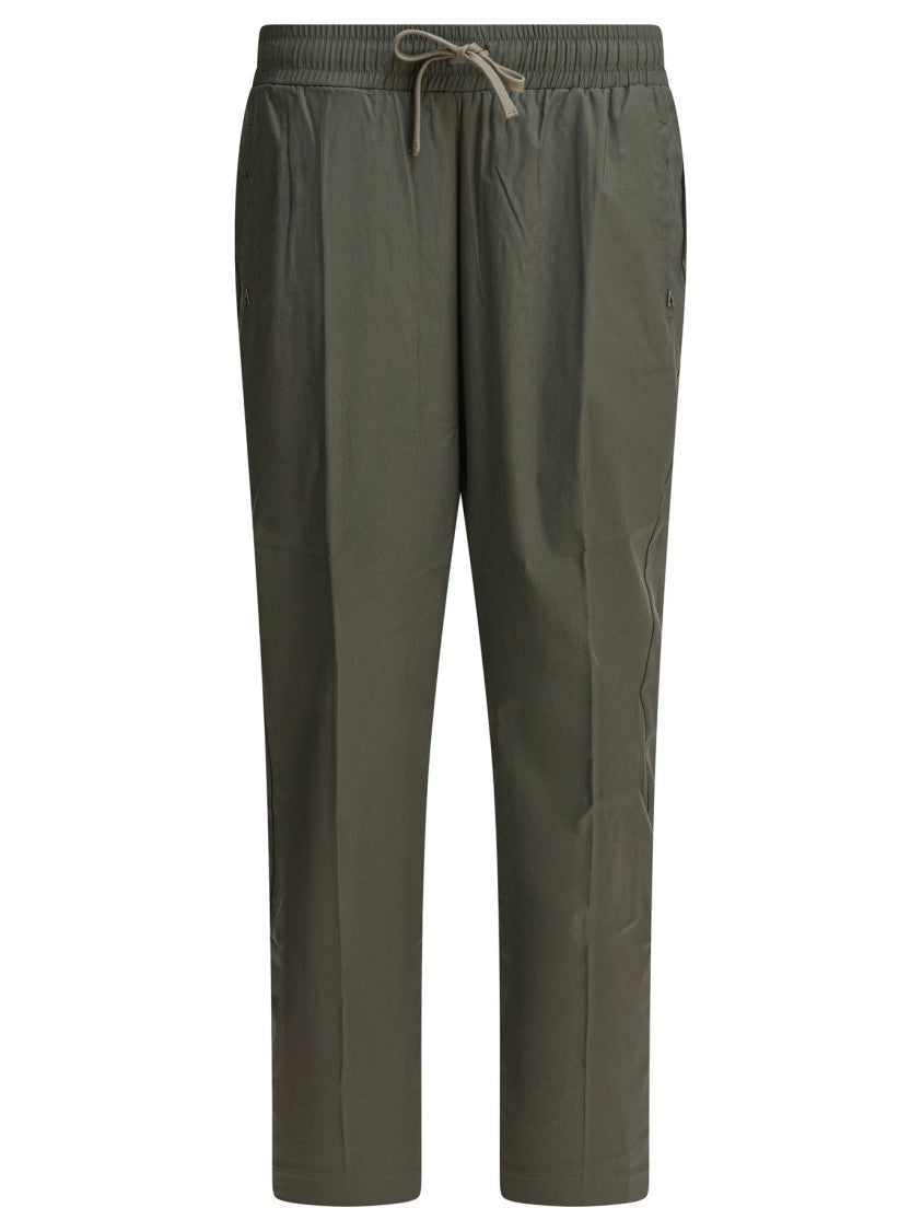 Altum Relaxed Fit Green Trousers With Drawstring Waistband