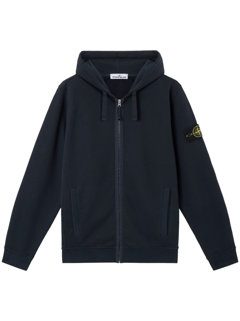 Stone Island Premium Blue Zip-Up Hoodie
