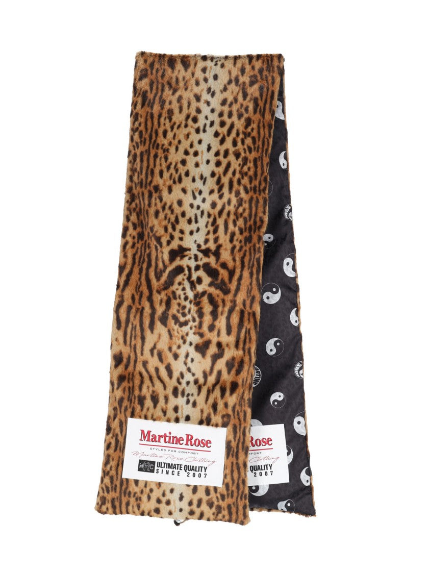 Martine Rose Padded Scarf – Animal Print/Black