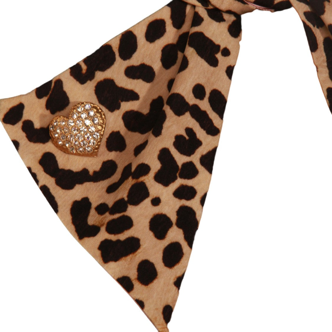 Valentino Black Silhouette Dress With Leopard Print Accents