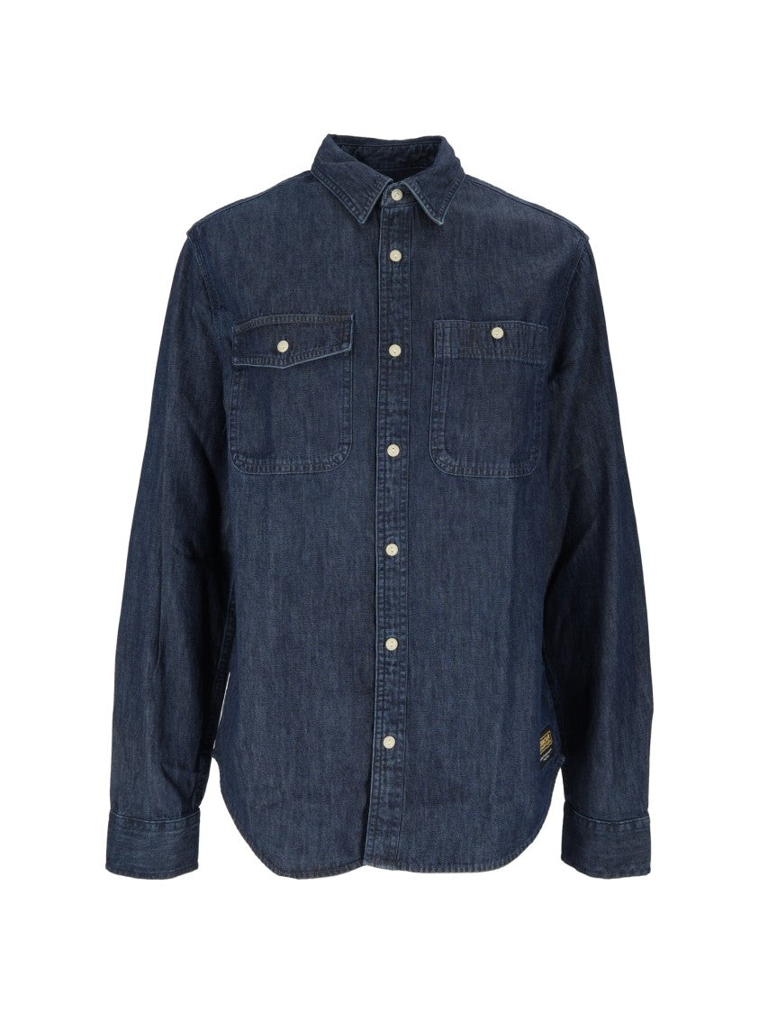 Barbour Indigo Blue Dufton Chambray Button-Down Shirt