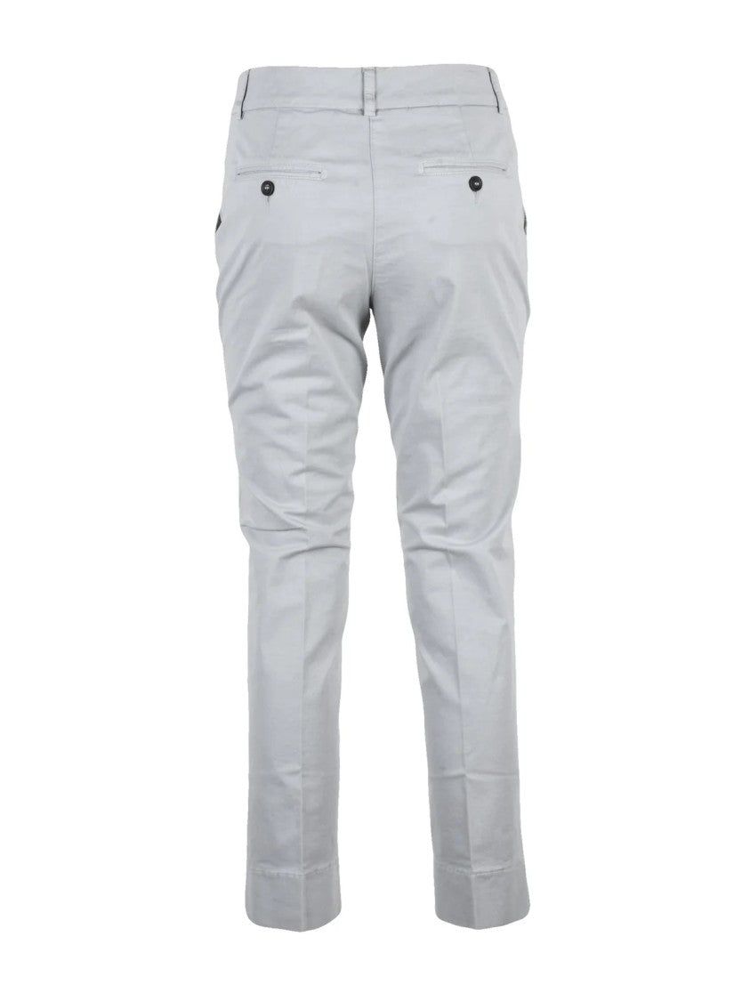 Peserico Light Grey Stretch Cotton Chino Pants