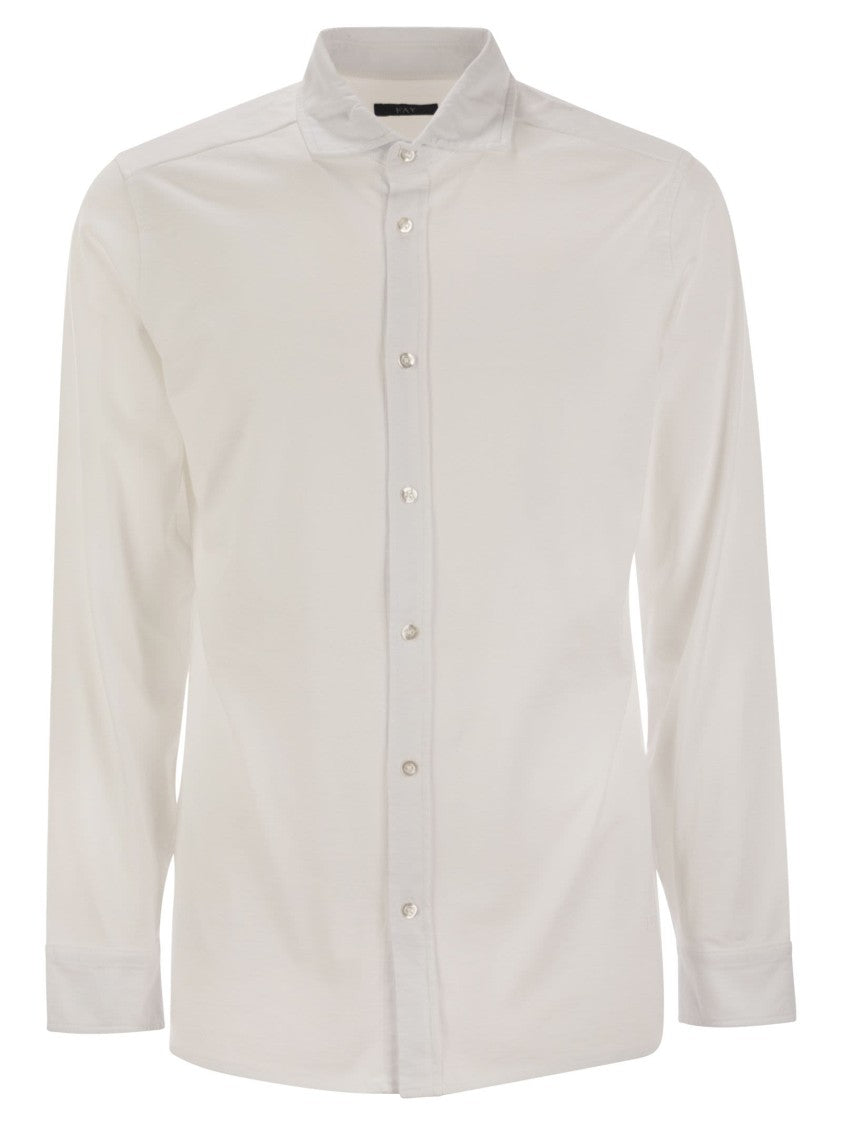 Fay Regular Fit Cotton Jersey Shirt