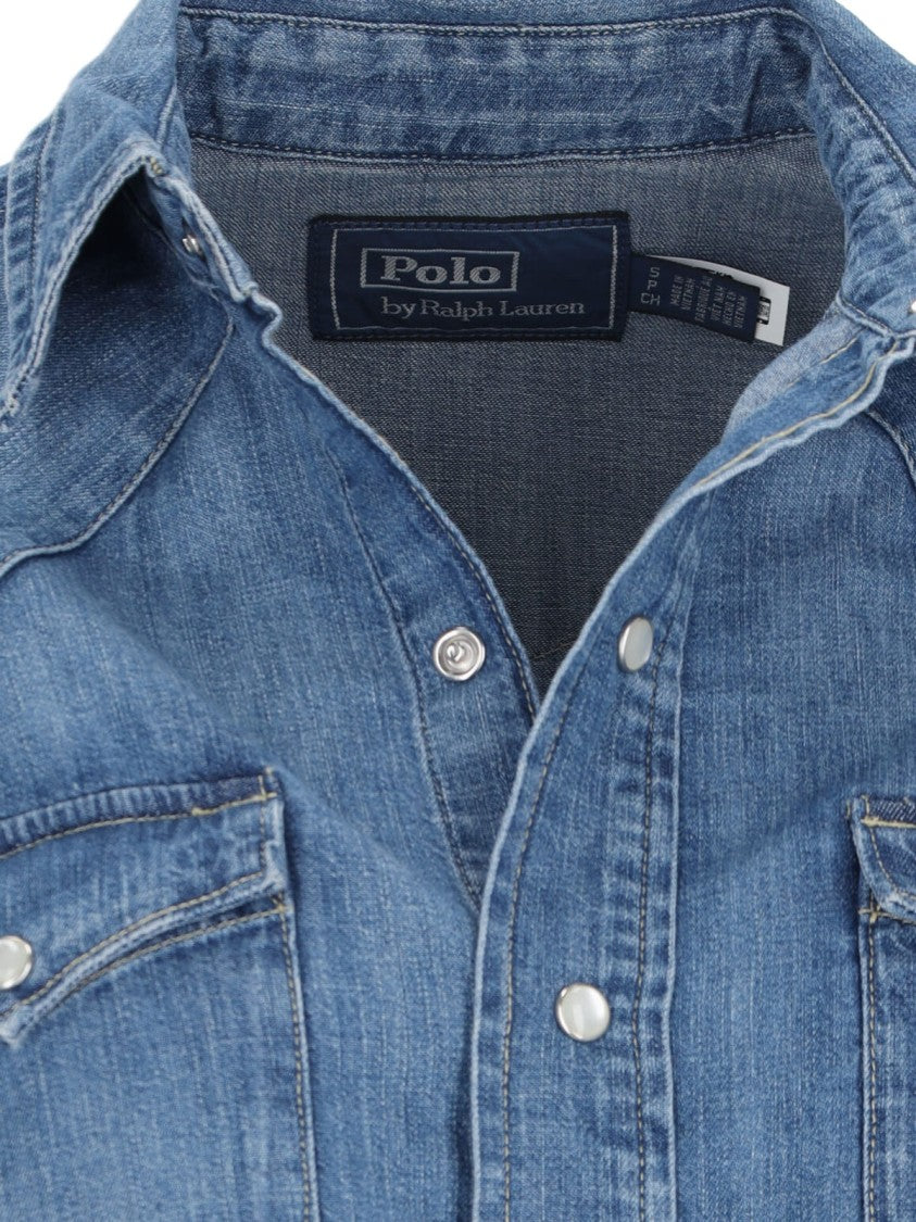 Polo Ralph Lauren Denim Shirt With Classic Collar And Vintage Wash