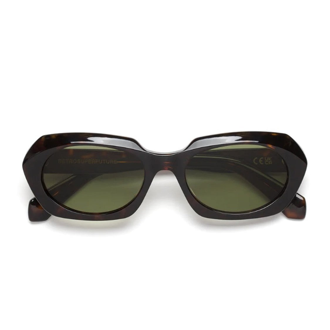 Retrosuperfuture Havana Epoca Acetate Oval Sunglasses