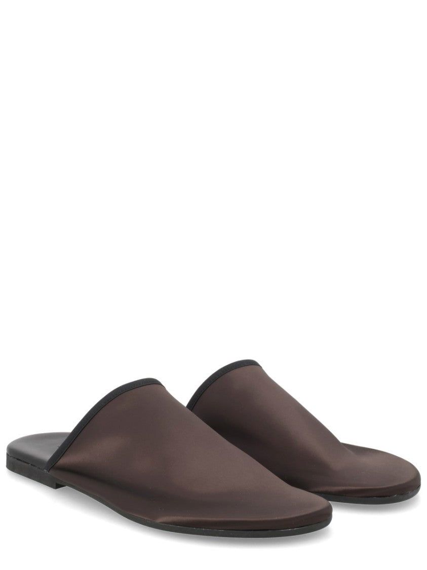 Alysi Neutrals Satin Rounded Toe Mules