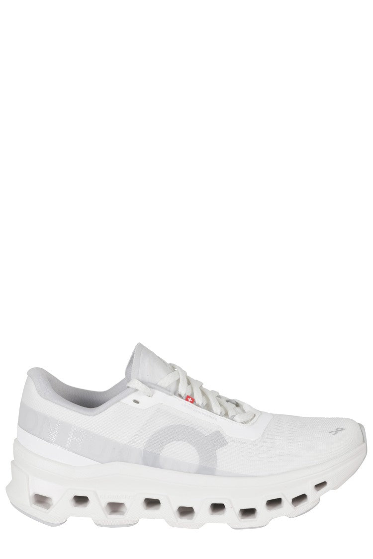 On Running White Cloudmonster 1 Mesh Rubber Sole Nylon Sneakers