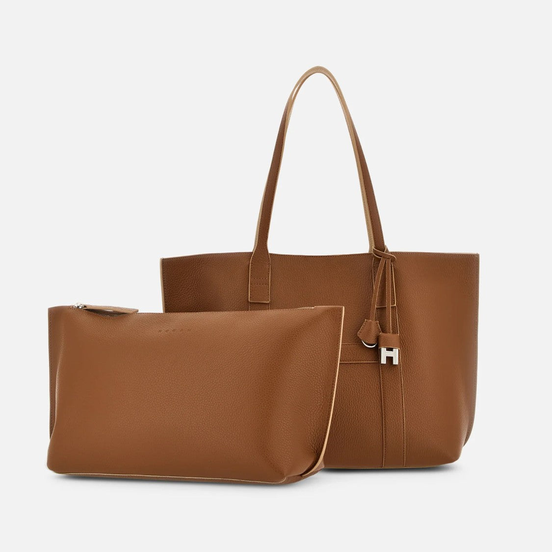 Hogan Cuoio Script Shopping Media Shopping Bag