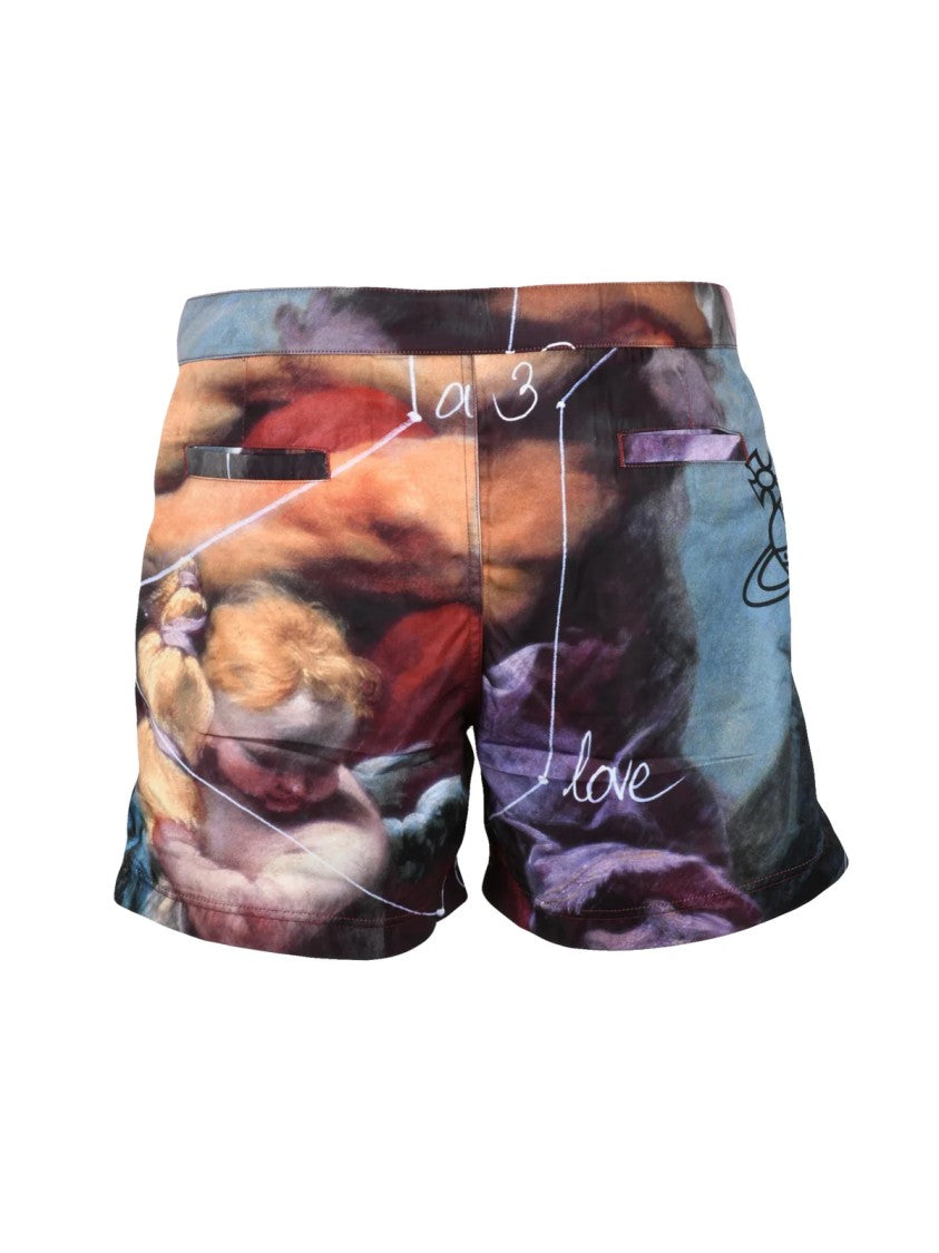 Vivienne Westwood Vibrant Multicolor Artistic Swim Shorts