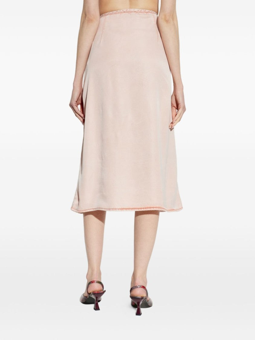 Diesel Silk And Nylon Blend Midi Skirt