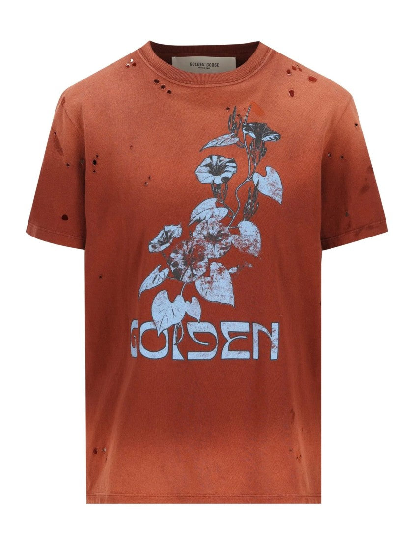 Golden Goose Red Vintage Graphic Cotton T-Shirt