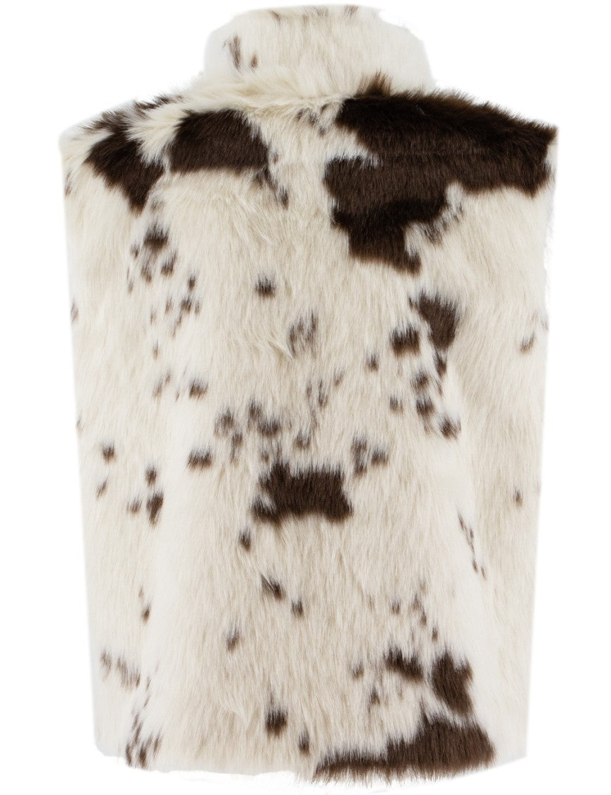 Mc2 Saint Barth Faux Fur Sleeveless Waistcoat