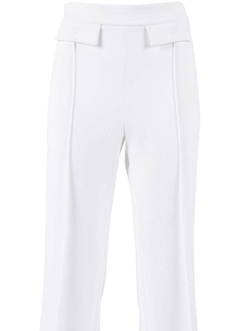 Elisabetta Franchi High Waisted Tailored Tab Straight-Leg Pants