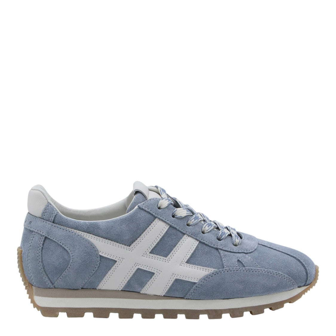 Hogan Soft Denim Sneakers With Suede Accents