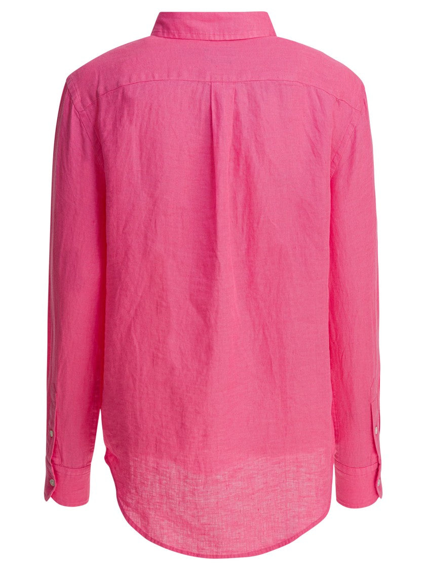 Polo Ralph Lauren Classic-Fit Linen Shirt In Fuchsia