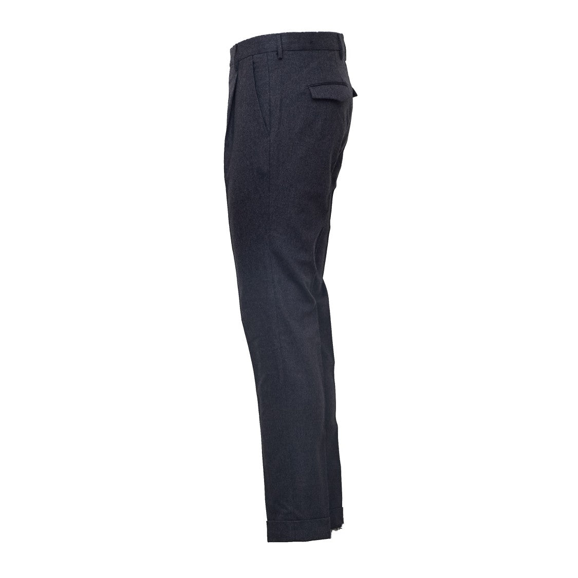 Pt Wool-Cashmere Flannel Pleated Master Straight-Leg Pants