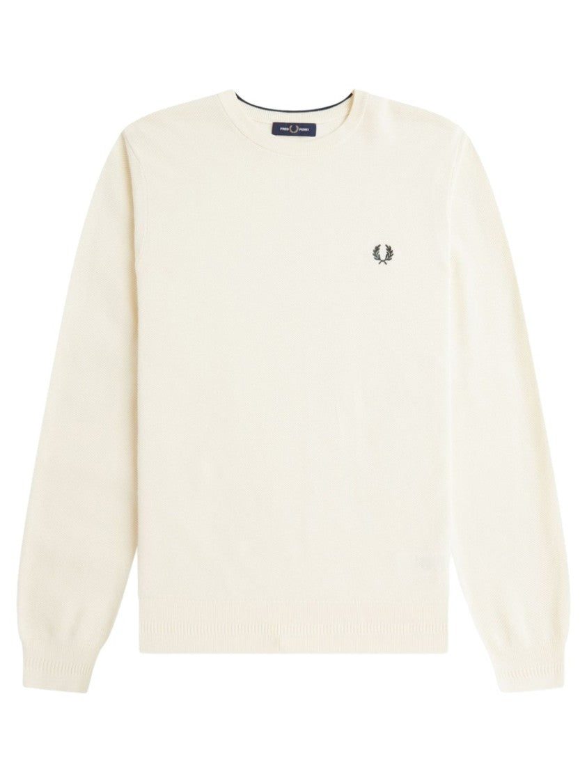 Fred Perry Crew Neck Cotton Embroidered Sweatshirt
